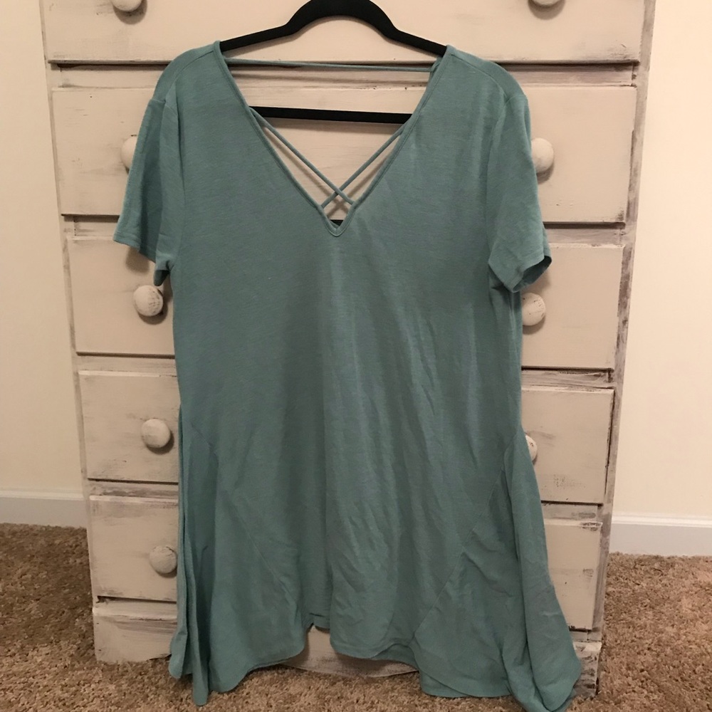 Cross front shirt